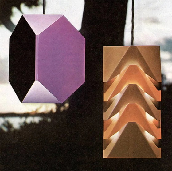 Purple Seks-Tre pendant lamp by Ole Panton for Lyfa, 1960s – Metal, Scandinavian (photo 6 of 6)