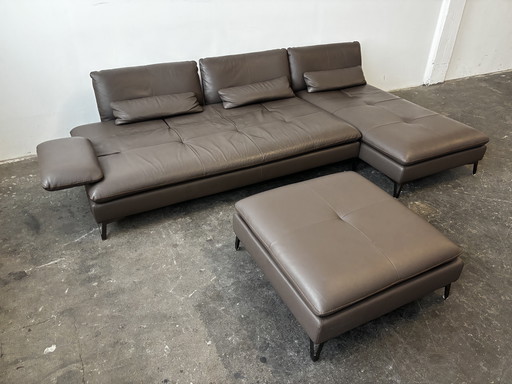 Divano di design Roche Bobois, divano in pelle, come nuovo