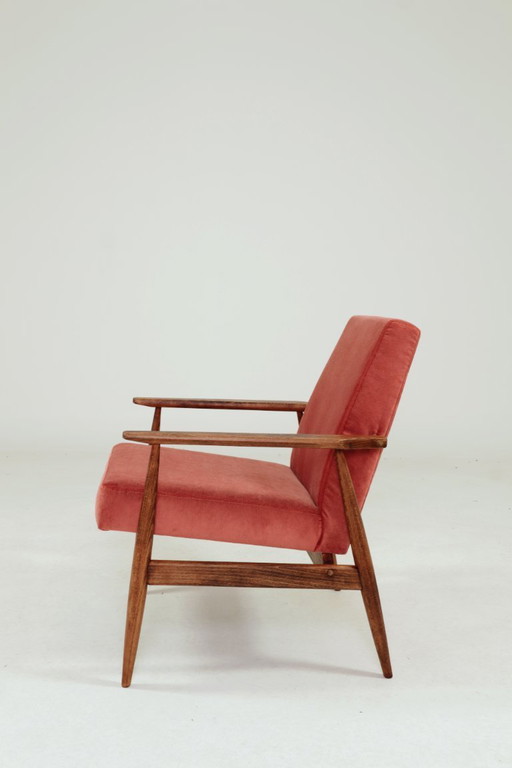 Vintage Lounge-Sessel aus himbeerfarbenem Opal-Samt im Mid-Century-Design, 1960