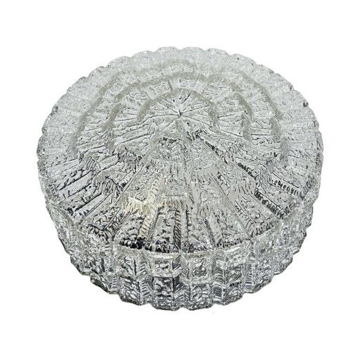Nouveau plafonnier Hustadt Leuchten, bakélite et verre glacé, Allemagne années 1960/70.