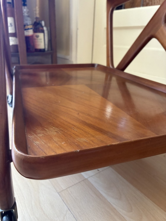 ‘50 Vintage Drankkarretje Van Perenhout – Ster Geldermalsen, Serveerwagens, Glass, Wood (photo 6 of 7)