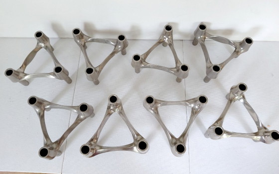 Set de 8 Bougeoirs BMF Stoff-Nagel empilables Design Années 60/70 – BMF Stoff Nagel, Bougeoirs et chandeliers (photo 8 of 14)