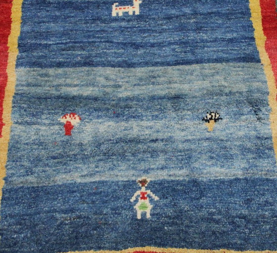 Image 1 of Original Perserteppich Gabbeh Ghashghai Orientteppich 122 cm x 82 cm Alt Natur