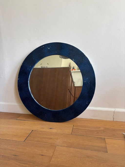 Miroir de déclaration bleu profond