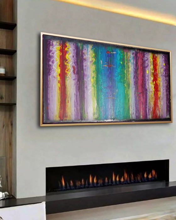 Abstract A1402 - Groot Origineel Schilderij – Schilderijen & Tekeningen, Canvas (photo 16 of 19)