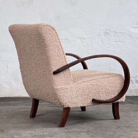 Image 1 of Pair of Halabala H-410 Armchairs, Fully Restored, 1930s