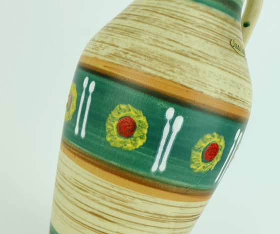 Image 1 of Jasba Vase aus der Mitte des 20. Jahrhunderts, abstraktes Muster und Streifen, Modell 233/30 (1950er Jahre)