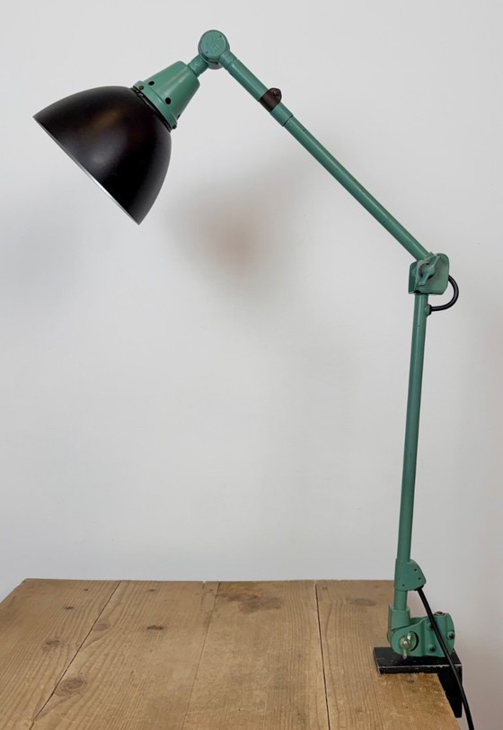 Green Industrial Workshop Desk Lamp by Curt Fischer for Midgard, 1950s – Table lamps, Plastic, Iron (photo 3 of 23)