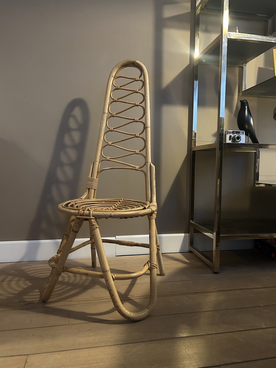 Image 1 of Rattan ROHE Dirk van Sliedrecht stool chair