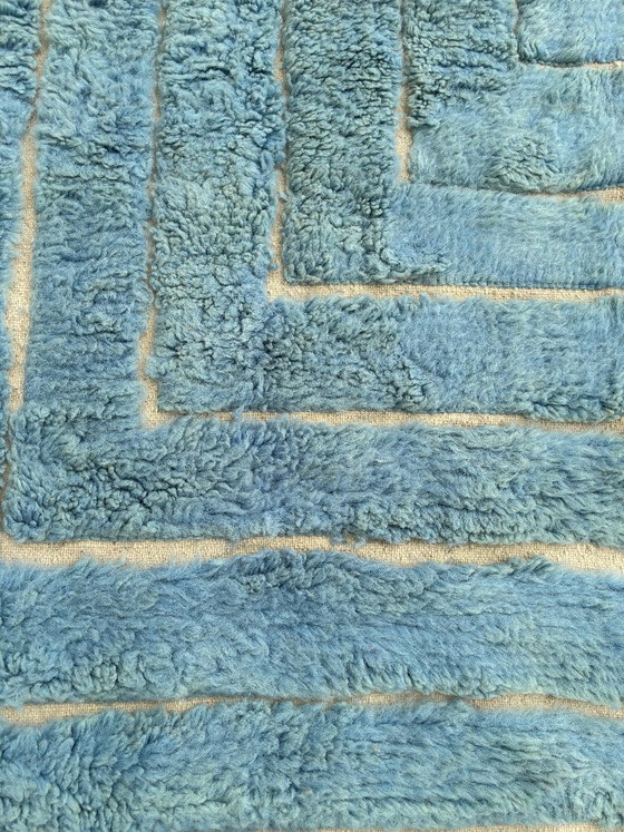 Moroccan Mrirt Rug Blue 185x250 cm, Handmade Berber Wool Rug – Rugs & carpets (photo 6 of 9)