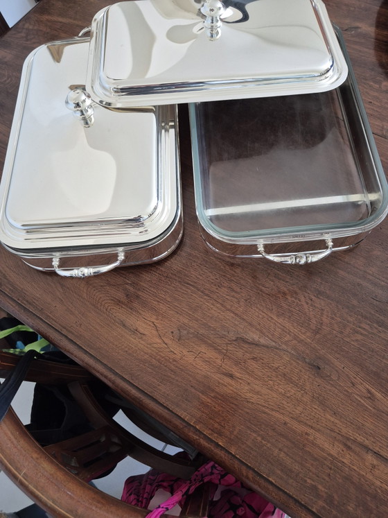 Fuentes de Horno Plateadas – Vajillas, Glass, Metal (photo 4 of 5)