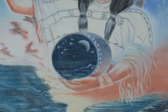 Image 1 of Krijt tekening van  Ann  Brown 