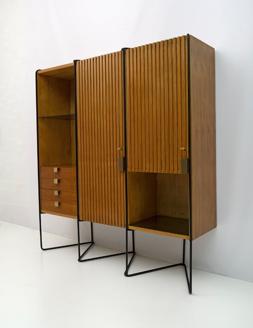 Taichiro Nakai Teak Wall Cabinet by Consorzio La Permanente Mobili, 1950s