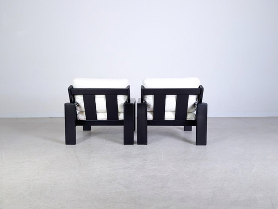 Image 1 of Set of 2 original armchairs Asko Finland Esko Pajamies leather armchair