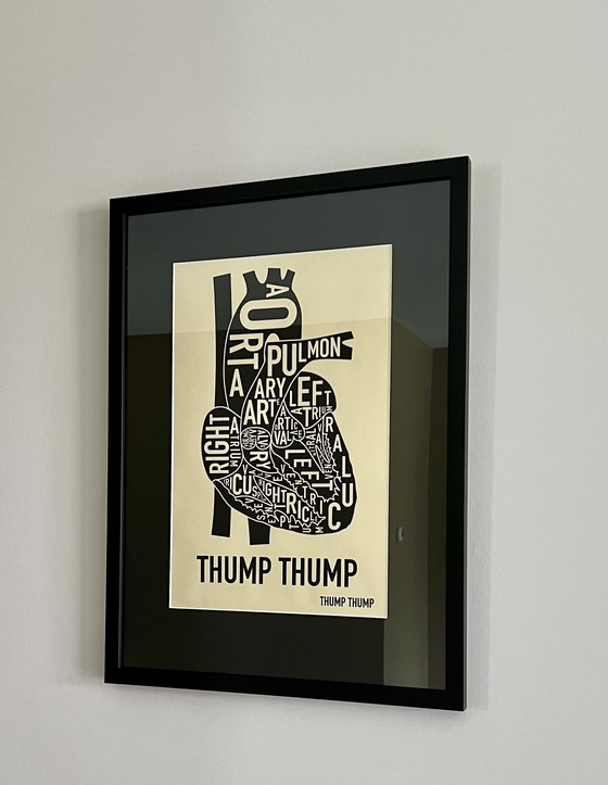 Image 1 of Typographic anatomical prints - Thinking cap & Thump thump