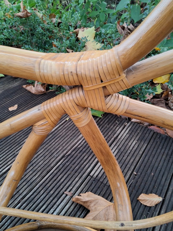 Image 1 of Swivel lounge chairs made of bamboo from the 70s