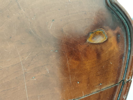 Image 1 of antique tripod pedestal table