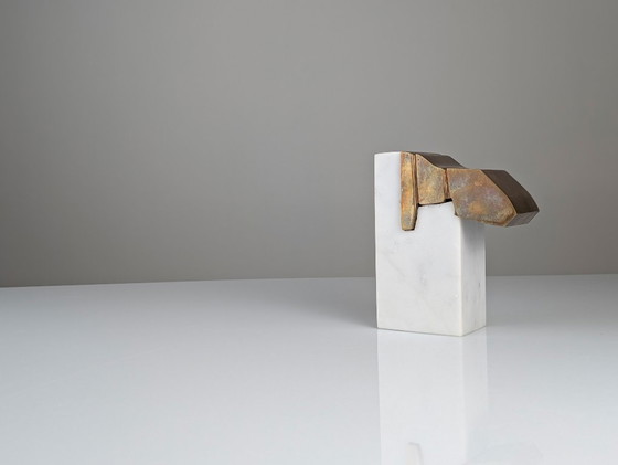 Image 1 of Scultura brutalista in marmo e bronzo di Jesus Molina, anni '70