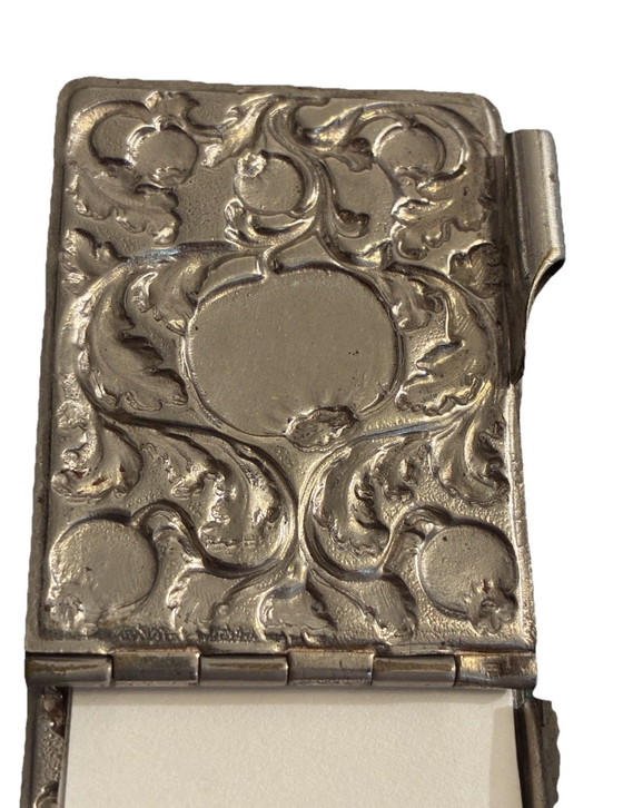 Image 1 of Notebook circa 1900 (Art Nouveau) with antique poppy relief