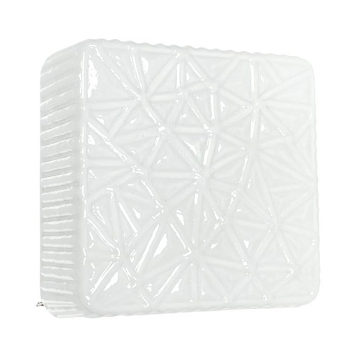 Elmed Zabrze Type 606 ceiling light, 1970s, geometric glass, PRL era, vintage wall lamp. – plafondlampen, Metal