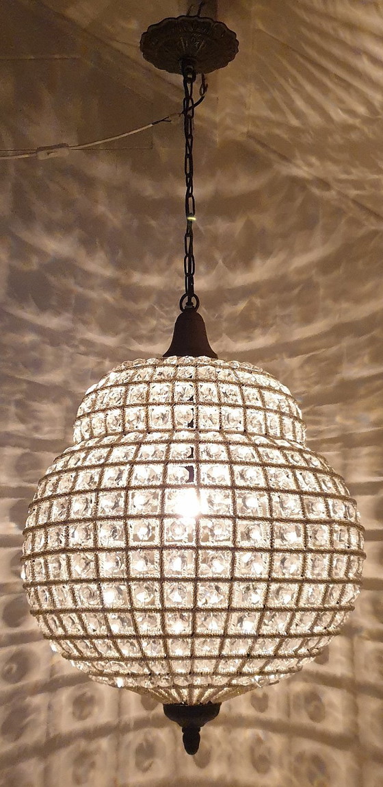Grote Zeldzame Empire Stijl Kasbah Hanglamp Kristal – Hanglampen, Metal, Crystal (photo 3 of 26)
