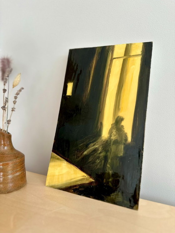 Image 1 of 1x Öl auf Platte mit hochglänzender Epoxidharzbeschichtung | Wilma Laarakker (2007)