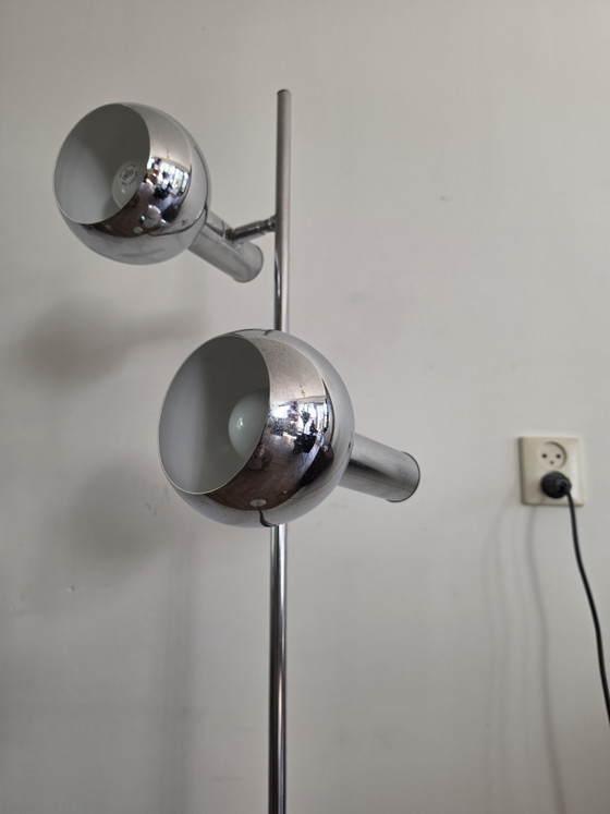 Ball Lamp Chrome 2 Spots Vintage 60s'70s eyeball cosack leuchten – Floor lights, Metal (photo 4 of 6)