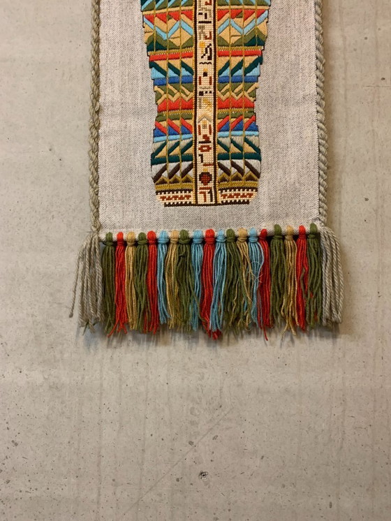 Image 1 of 1970s wall tapestry with sphinx