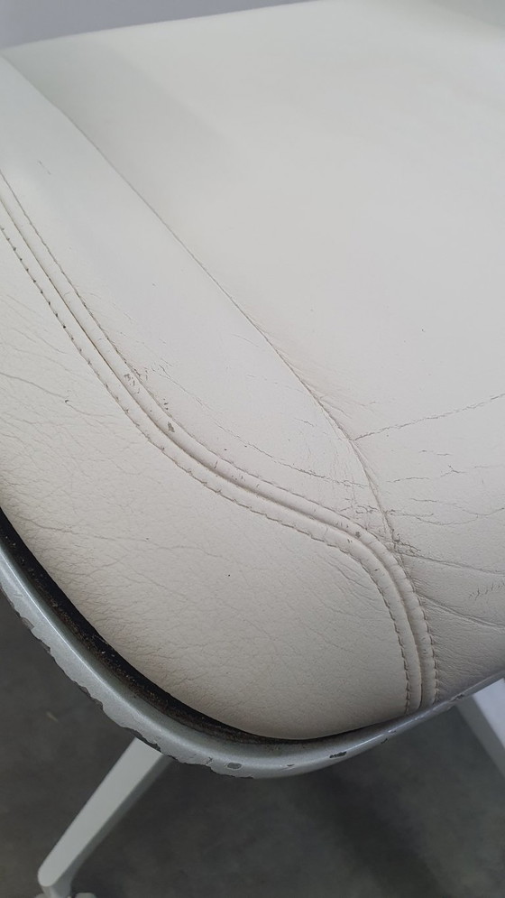 Image 1 of Interstuhl Silver 162S Bürostuhl, weißes Leder, James Bond