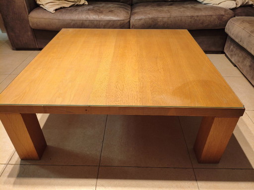 Tavolino quadrato, in legno massello, 1m x 1m