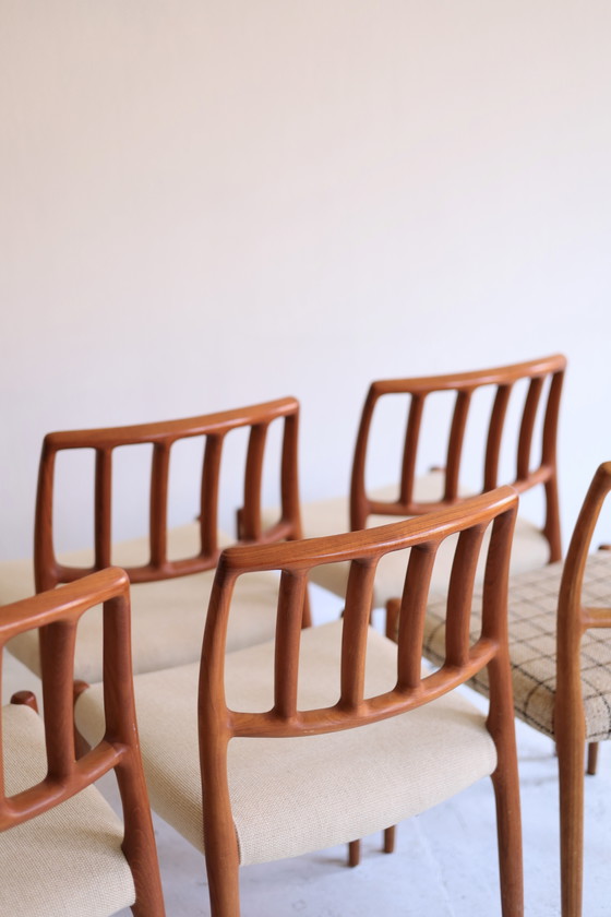 Image 1 of Set di 6 sedie da pranzo modello 83, Niels Otto Møller