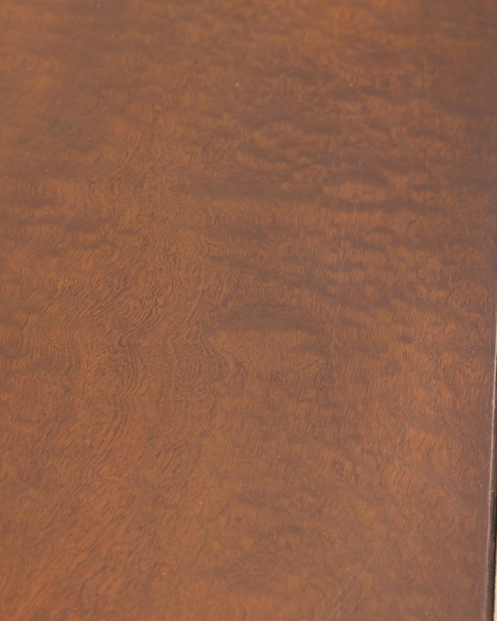 Image 1 of Pair of Vintage 50s Bedside Tables in Brass and Wood Italian Design