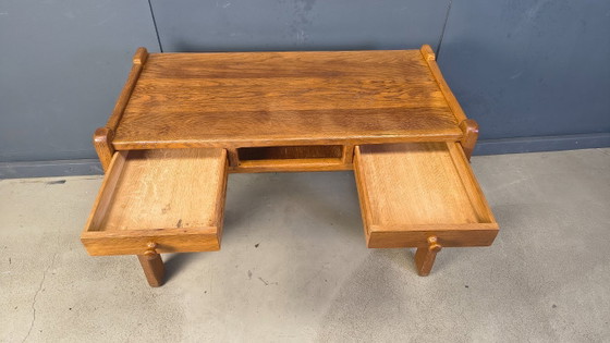 Image 1 of Vintage oak vanity table or desk by Depuydt Belgium, 1960s