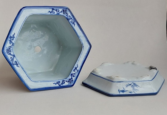 Image 1 of Antico vaso cinese - Porcellana bianca e blu