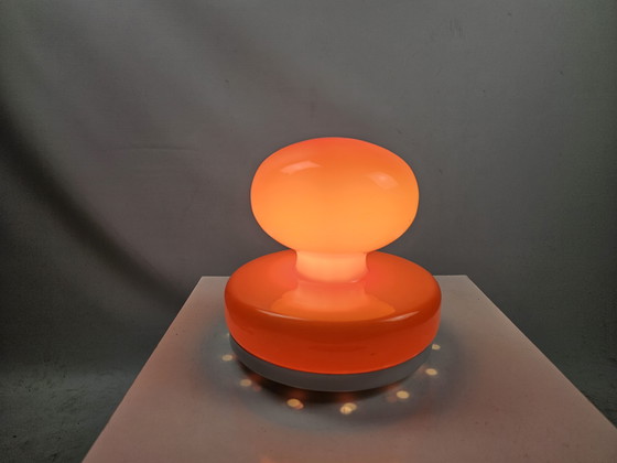 Image 1 of Italian Glass Table Lamp Orange