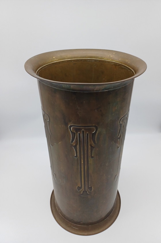 Art Nouveau, Jugendstil Paraplubak – Brass (photo 3 of 10)