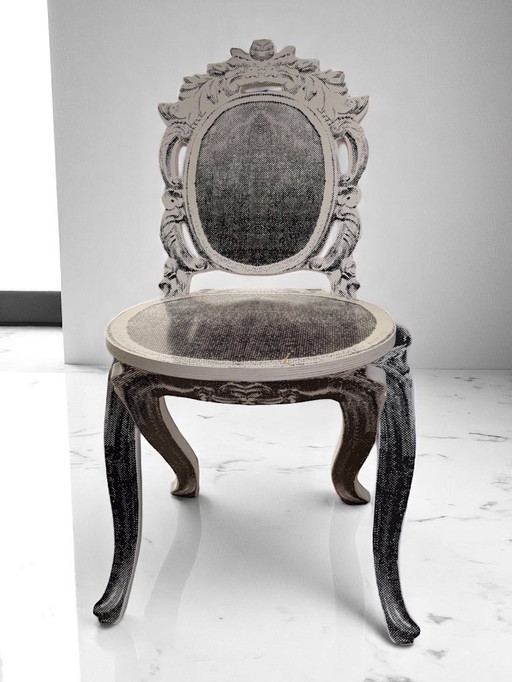 Madame de Pompadour folding chair chair Vivan van Schagen white black design