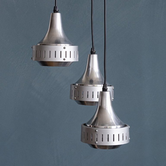 Image 1 of Lampada a sospensione vintage a cascata in argento di Lakro Amstelveen