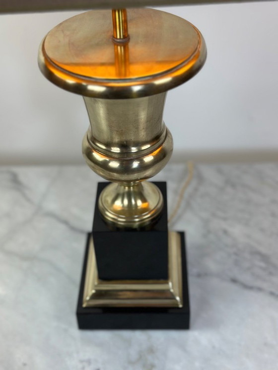 Image 1 of Lampe en bronze et marbre dans le goût Maison Charles 1950'S