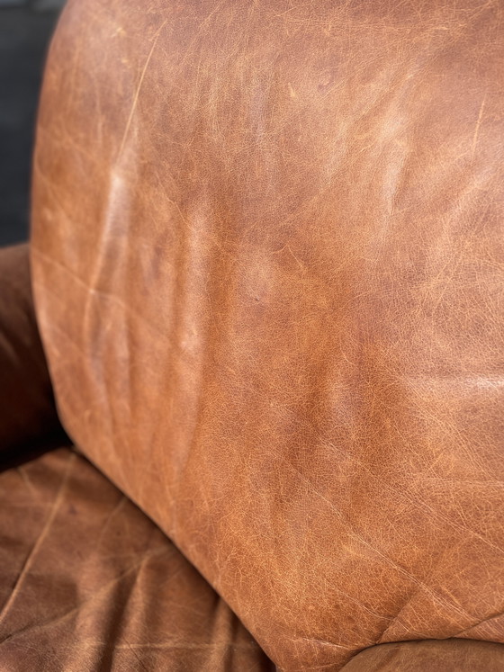 Image 1 of Fauteuil club vintage en cuir - Design italien