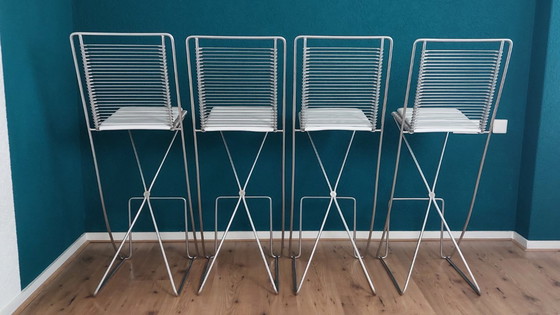 Image 1 of 4 sgabelli da bar Kreuzschwinger di Till Behrens, anni '90