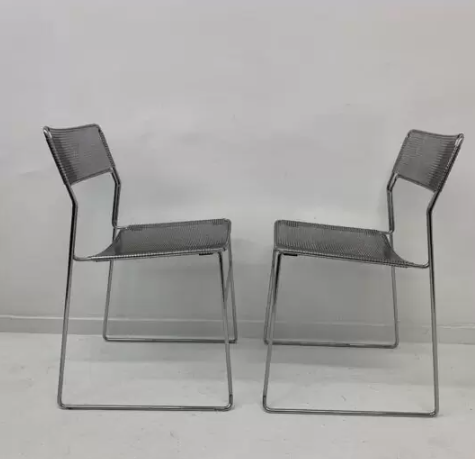 Silla de comedor apilable minimalista Sultana de Arrben Italia, años 70