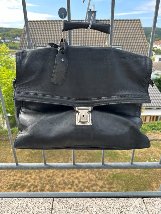 Elegante vintage aktetas van de luxe fabrikant Karl Seeger.
