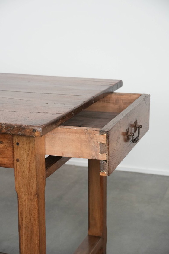 Image 1 of Large antique French farm dining table for 6 to 8 people