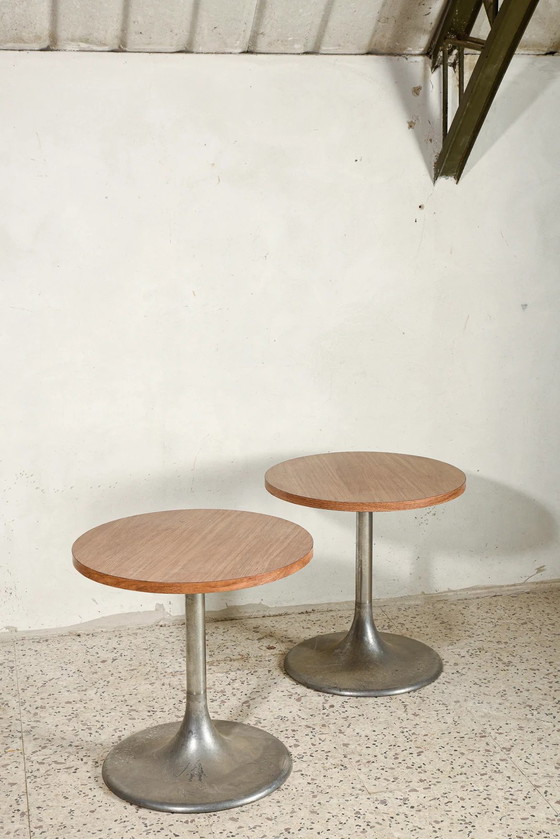 Tavolino da caffè rotondo italiano anni '60 – Tavolini da caffè, Metallo, Mid Century Modern (photo 6 of 6)
