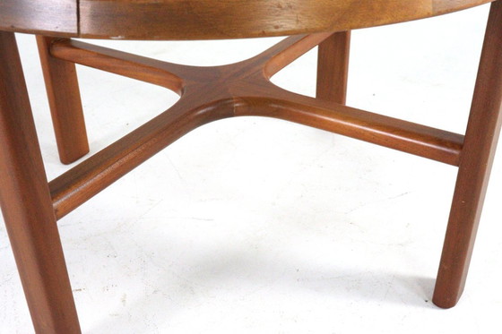 Image 1 of G-Plan round coffee table teak with glass vintage