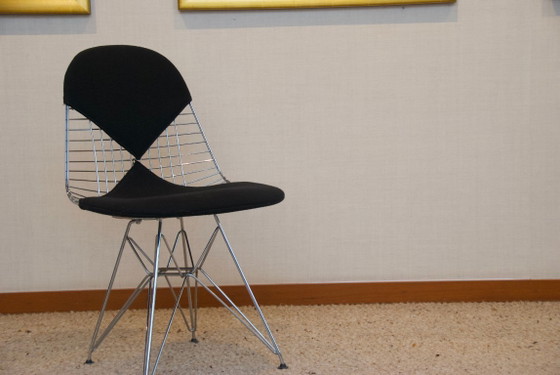 Image 1 of Vitra Eames Wire Chair DKR cromo: zwart hopzak