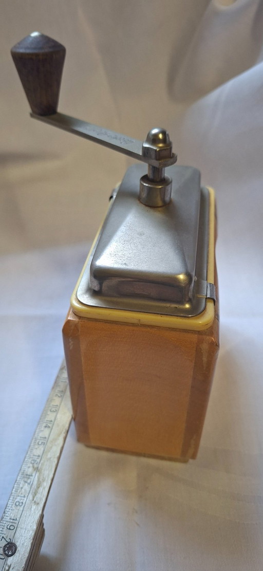 Moulin à café Geska vintage milieu du siècle – keukenaccessoires, Metal, Wood