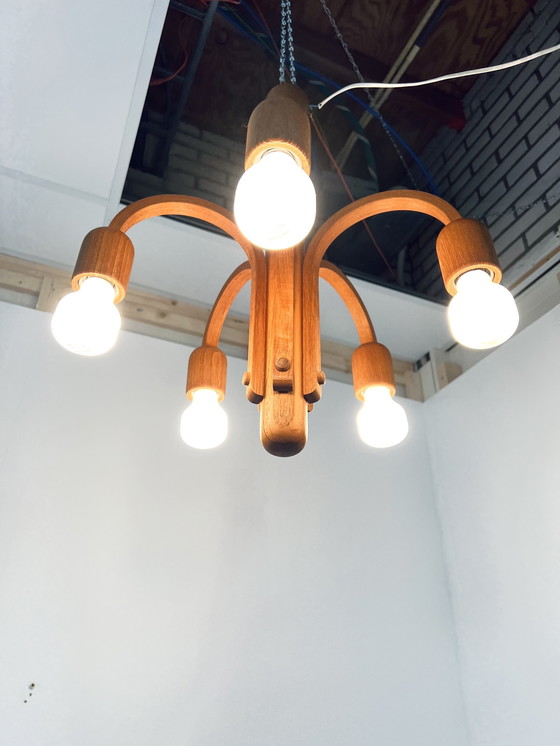 Image 1 of Teak Pendant Lamp, Domus