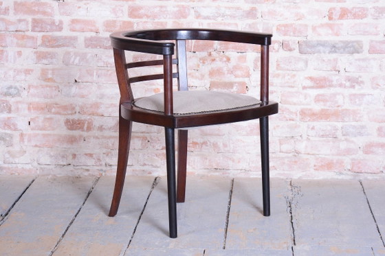 Gerestaureerde Art Deco fauteuil, Wien. Werkstätte, J. Hoffmann, Oostenrijk, jaren 1910 – Wiener Werkstätte (photo 14 of 15)